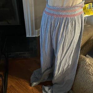 Elan split leg striped harem pants